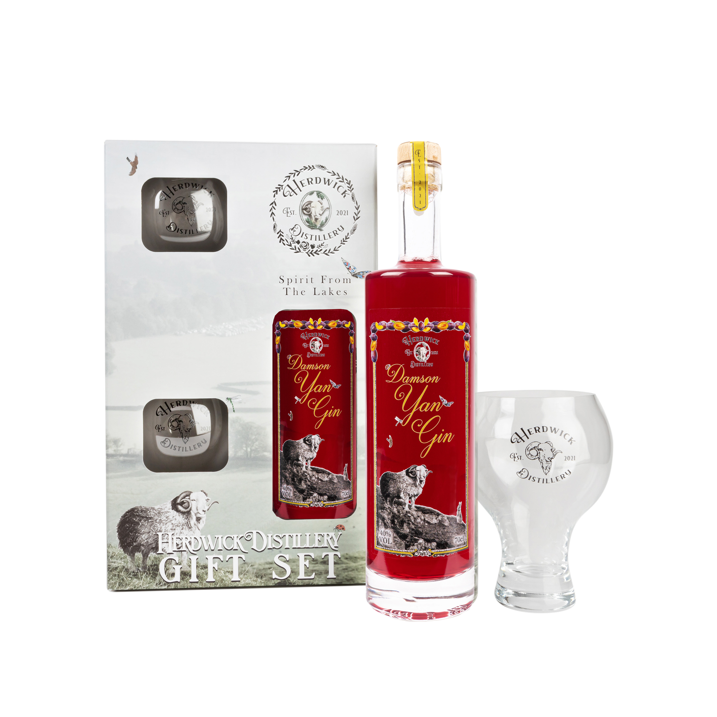Yan Gin and Glass Gift Set